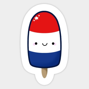 Red White and Blue-cicle! Sticker